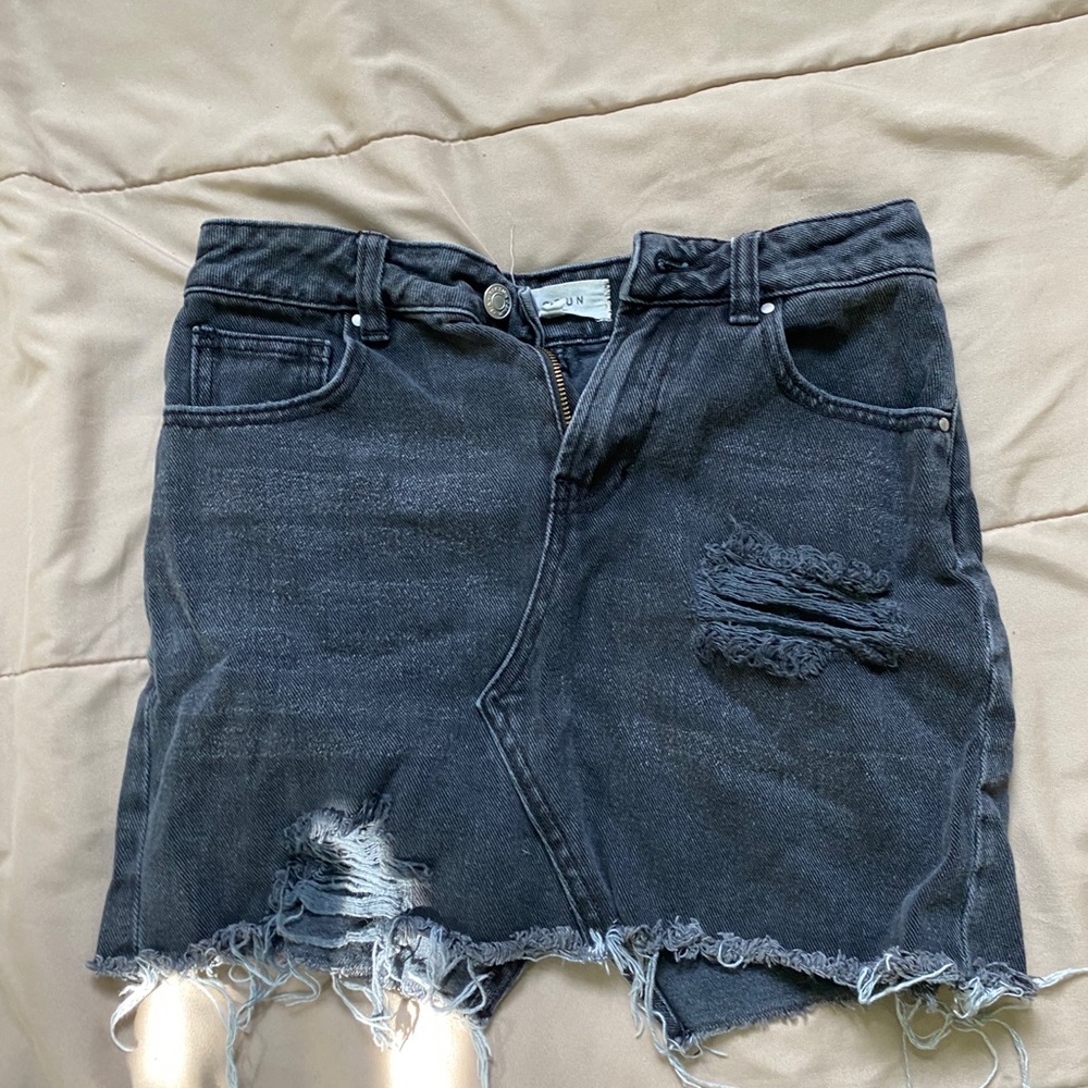 Denim black skirt